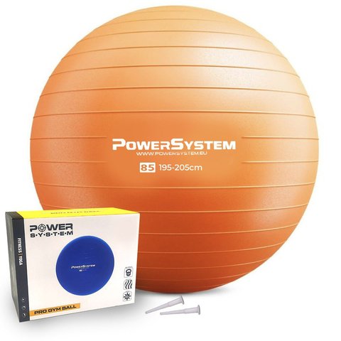 М'яч для фітнесу (фітбол) Power System PS-4018 Ø85 cm PRO Gymball Orange PS-4018OR-0 фото
