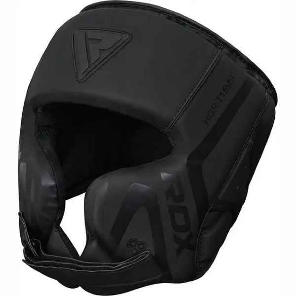 Боксерский шлем RDX T15 Noir Cheek Protector Matte Black M (капа в комплекте) HGR-T15MB-M фото