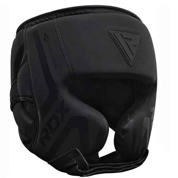 Боксерский шлем RDX T15 Noir Cheek Protector Matte Black M (капа в комплекте) HGR-T15MB-M фото