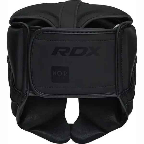 Боксерський шолом RDX T15 Noir Cheek Protector Matte Black M (капа у комплекті) HGR-T15MB-M фото