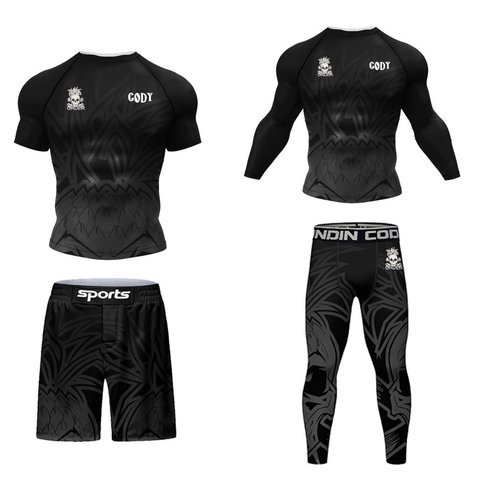 Order 4в1 - Чоловічий компресійний спортивний комплект (рашгард, лосіни, шорти, футболка) - М ord_04_m фото