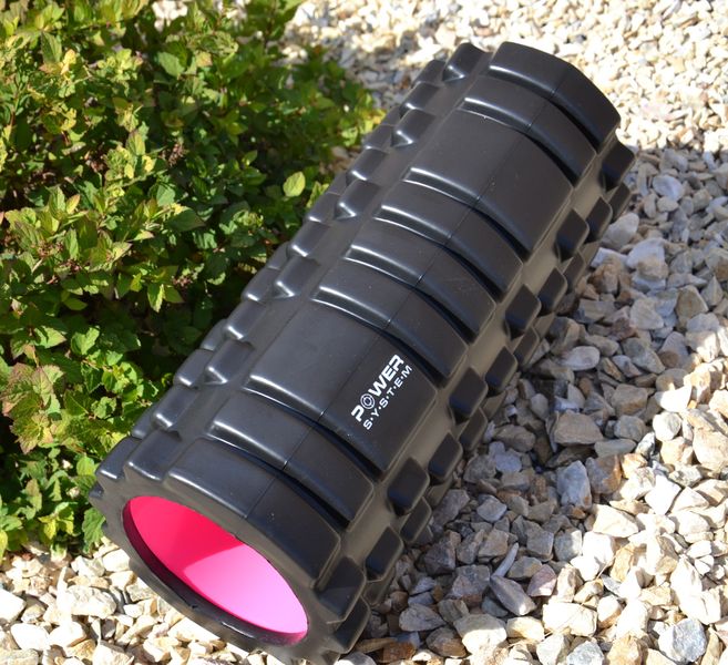 Массажный ролик (роллер) Power System PS-4050 Fitness Foam Roller Black/Pink (33x15см.) 4050PI-0 фото