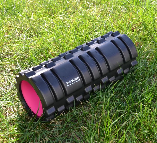 Массажный ролик (роллер) Power System PS-4050 Fitness Foam Roller Black/Pink (33x15см.) 4050PI-0 фото